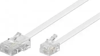 Kabllo telefoni Wentronic goobay 93059, RJ11 në RJ45, 10m, e bardhë