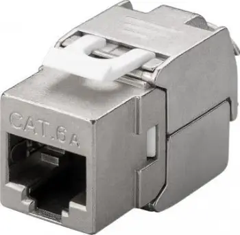 Modul Keystone goobay RJ45 CAT 6A, 500MHz, i mbrojtur, argjendtë