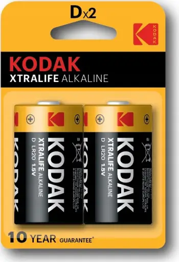 Bateri alkaline Kodak Max Super D LR20, 1.5V, paketim 2 copë
