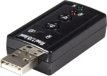 Kartë zëri USB StarTech ICUSBAUDIO7, audio 7.1, stereo, e zezë
