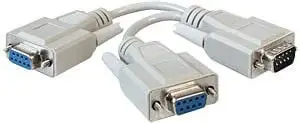 Kabllo seriale DeLOCK 65403, 0.17m, 2x DB-9 femër, beige