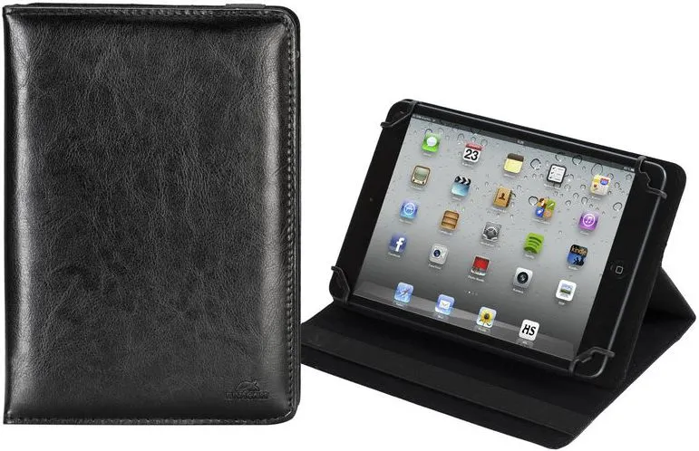 Këllëf tablet RivaCase 3003, 7–8", lëkurë, i zi - 1