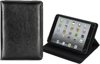 Këllëf tablet RivaCase 3003, 7–8", lëkurë, i zi