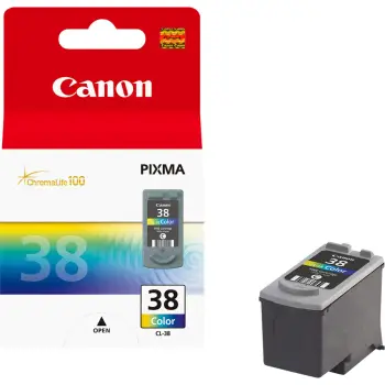 INK Canon CL-38 deri në kapacitet standard sipas ISO/IEC 24711- Blu, Rozë dhe Verdhë