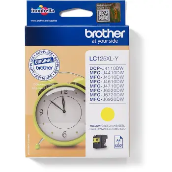 INK Brother LC-125XLY deri në 1.200 faqe sipas ISO/IEC 24711 – Verdhë