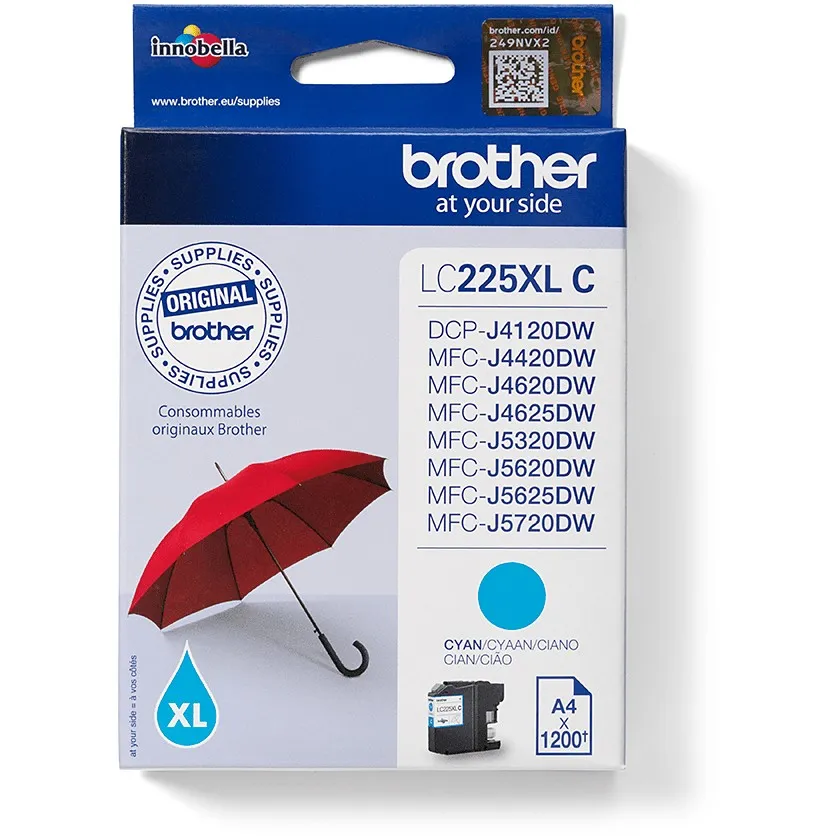INK Brother LC-225XLC Ink Cartridge – Blu - 1