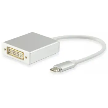 Konverter Equip Adapter USB-C & DVI-I DualLink (24+5) 2k60Hz 0.15m / e bardhë