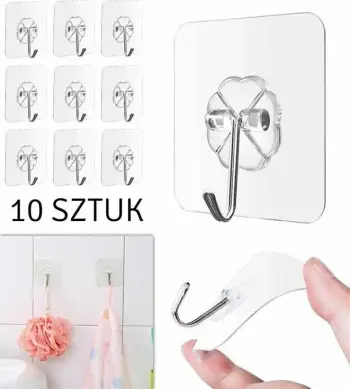 Varëse muri vetëngjitëse Home Appliances AG702 5.5 x 5.5 cm, transparente, set 10 copë