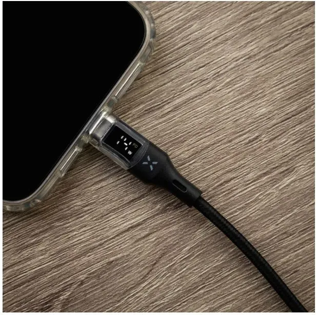 Kabllo USB-C në USB-C Fixed FIXDD-CC2-BK 2 m 100W USB 2.0 me display, e zezë - 1
