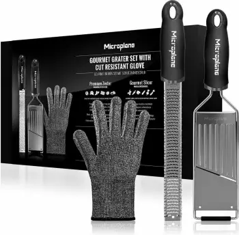 Set rende + dorëzë mbrojtëse Secret de Gourmet MC-36179, 3 copë + glove, e zezë