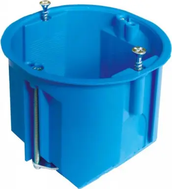 Kuti montimi e zhytur për gipskarton, Simet PV60D 32013203, Ø60mm, thellësi 60mm, 1-vendëshe, blu