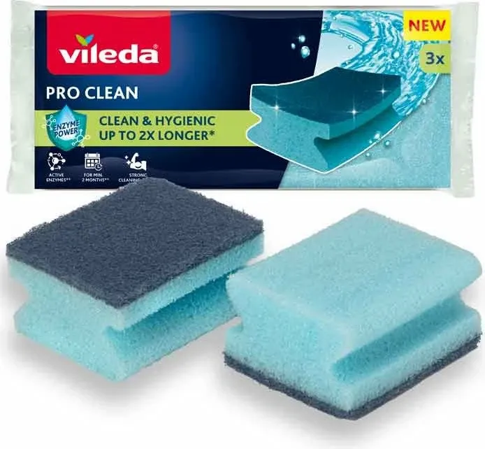 Sfungjer gërryes me enzima Vileda Pro Clean, 3 copë - 14