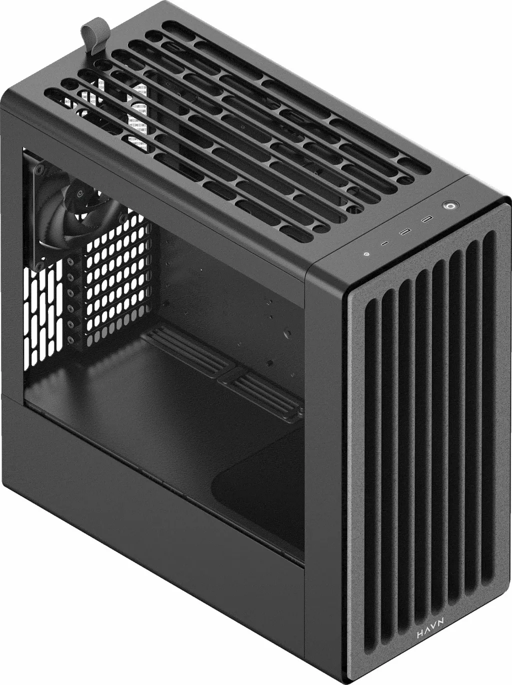 Kasë Havn BF 360 Flow (HVN-CA-BF360-04), Midi Tower, E-ATX/ATX, x3 ventilator, USB-C, e zezë - 5