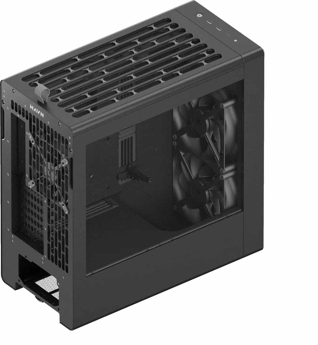 Kasë Havn BF 360 Flow (HVN-CA-BF360-04), Midi Tower, E-ATX/ATX, x3 ventilator, USB-C, e zezë - 6