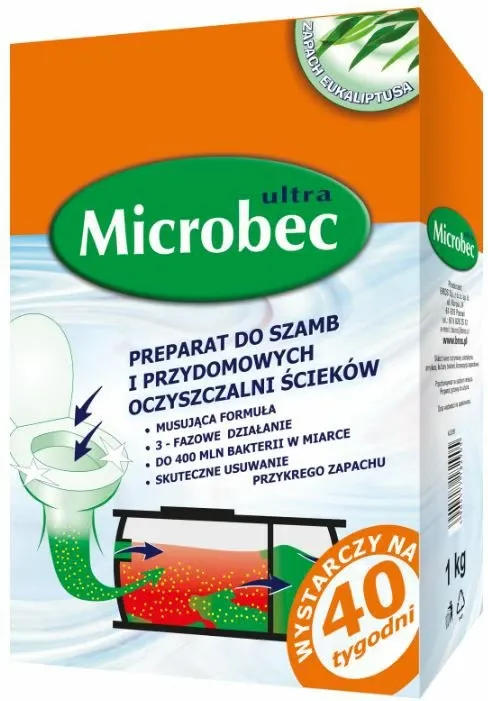 Preparat për gropa septike Bros Microbec Ultra 25 g, aromë eukalipt - 1