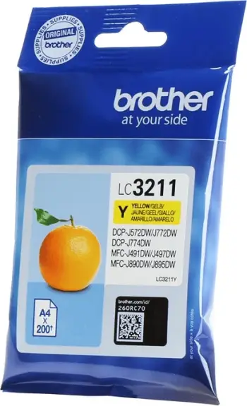 Kasetë boje, Brother, LC-3211Y, kapacitet standard 200 faqe, e verdhë
