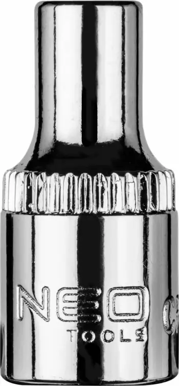 Soket gjashtëkëndor Neo 08-449 1/4\" 9mm, çelik krom-vanadium, i shkurtër, krom, 1 copë