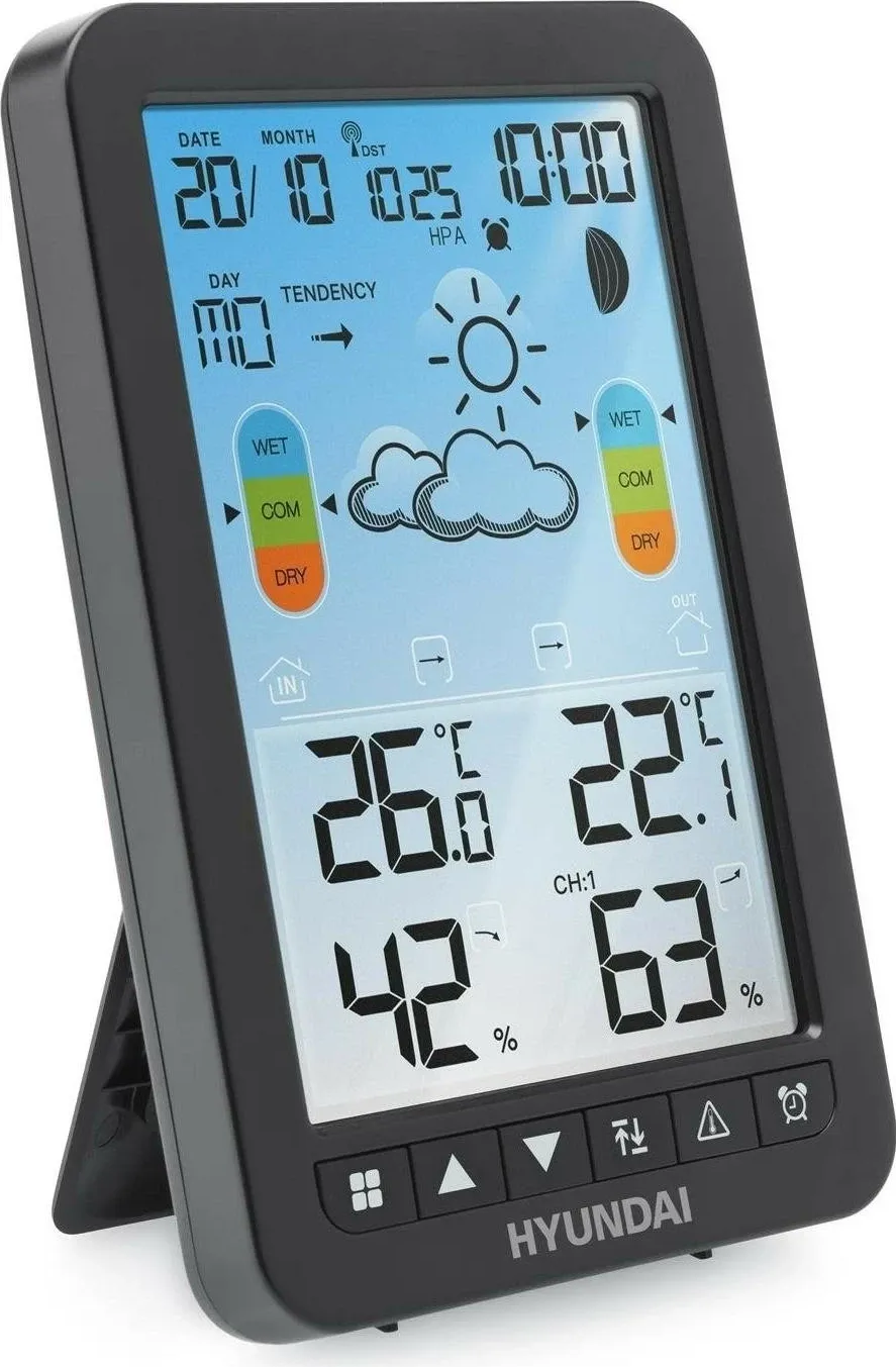 Stacion moti Hyundai HY-WS2420, ekran i ndriçuar, sensor wireless, zi - 4