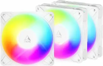 Ventilator për kasë PC Arctic P12 Pro Reverse A-RGB 120mm PWM (ACFAN00334A), 3 copë, i bardhë