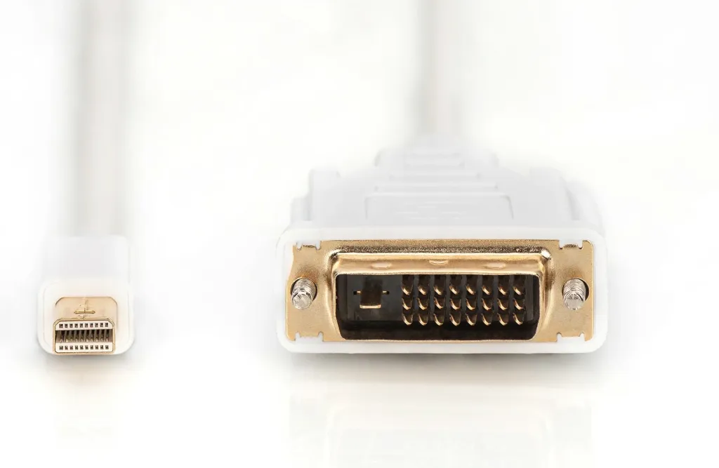 Kabëll adapter Digitus Mini DisplayPort në DVI-D, 2m, i bardhë - 2