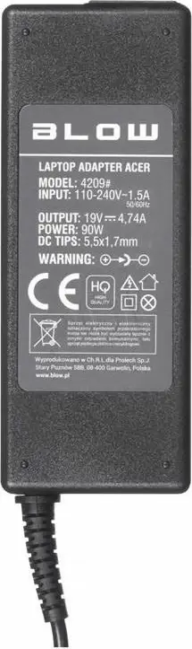 Adapter rryme për laptop Blow 4181, 90 W, 19 V / 4.7 A, lidhës 5.5x2.5 mm