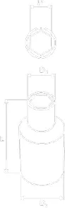 Soket heksagonal Neo 08-228 1/4\" 10 mm Superlock 25 mm, krom, copë - 3