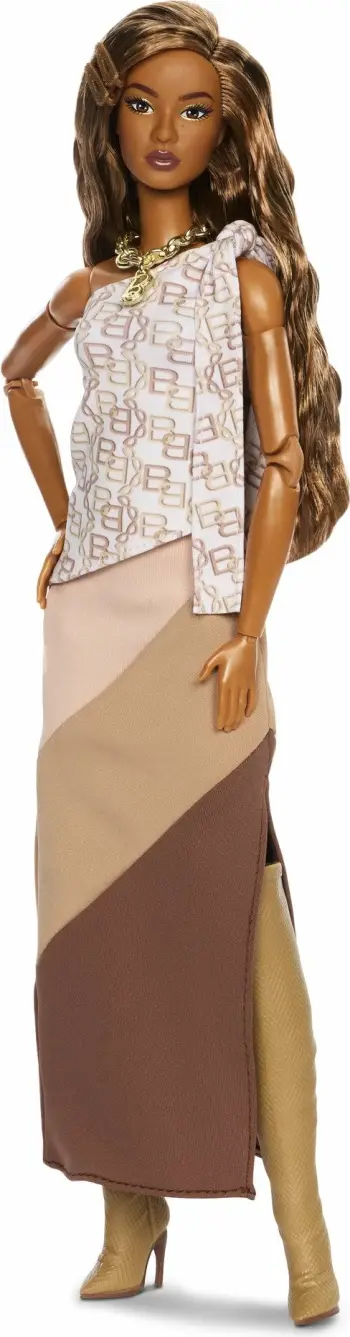 Kukull Barbie Mattel You Create Barbie Basics Neutral Set 001 JJX35, 2 koka ndërruese, 4 veshje, aksesorë, set