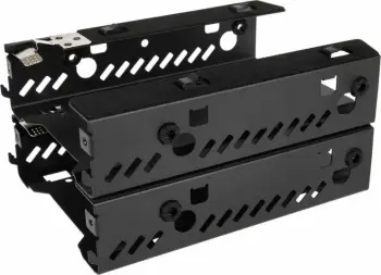 Kornizë montimi HDD Phanteks PH-HDDKT_03, 2x 3.5\", e stackueshme, e zezë, set 2 copë
