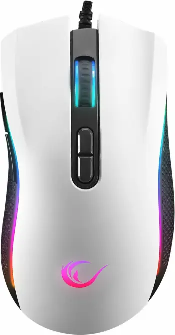 Maus gaming Rampage SMX-R44 V2 SMX-R44V2WHITE 12800 DPI RGB i bardhë