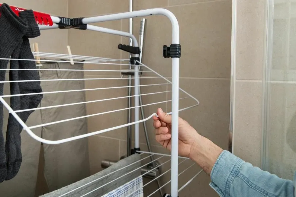 Tharëse rrobash Vileda Mixer 4 157237, 40 m, vertikale, 71x71x169 cm, e bardhë - 2