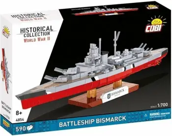 Set ndërtimi Cobi 4854 Battleship Bismarck, 590 pjesë, shkallë 1:700, 8+
