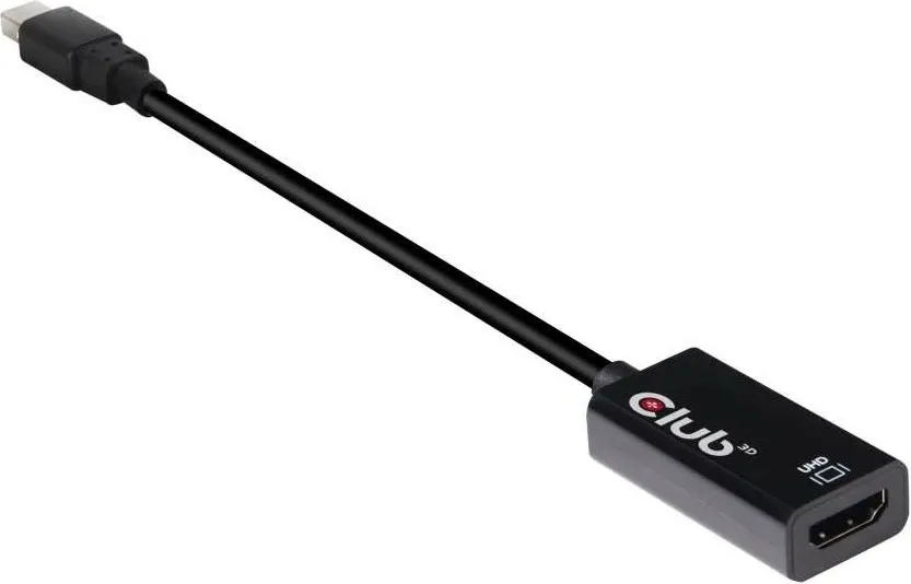 Adapter Club3D Mini DisplayPort në HDMI 2.0b HDR 4K60Hz, i zi - 1