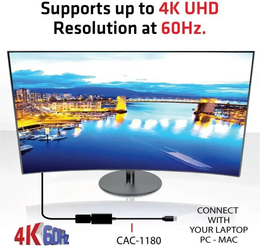 Adapter Club3D Mini DisplayPort në HDMI 2.0b HDR 4K60Hz, i zi - 4