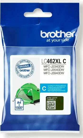 Kartrixhe boje Brother LC-462XLC, 1500 faqe, Cyan