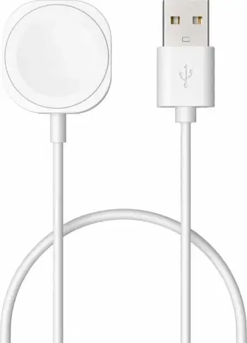 Kablë karikimi Fixed FIXDW-AW për Apple Watch, USB-A, Qi induksion, 1 m, 2.5 W, e bardhë