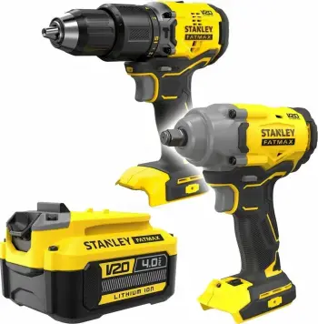 Set veglash me bateri Stanley FATMAX V20 SFMCK217M1S-QW, 18V, 4Ah, 5 pjesë, e verdhë/zezë