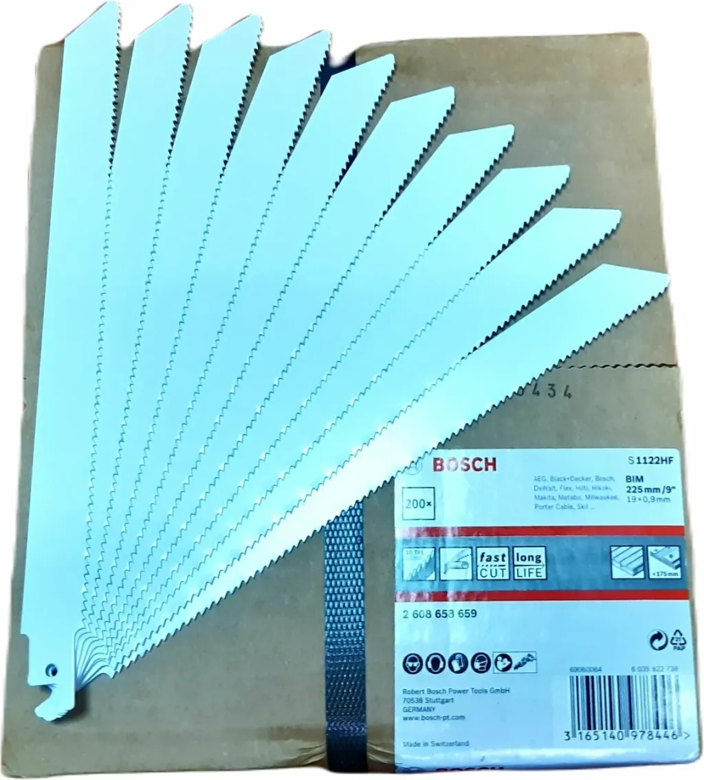 Teh sharrë reciproke Bosch S1122HF 225 mm Bi-Metal për dru/metal, set 10 copë - 6