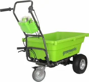 Karrocë kopshti Greenworks G40GC 40V 106L 100kg, 3-rrotëshe, gjelbër/zezë
