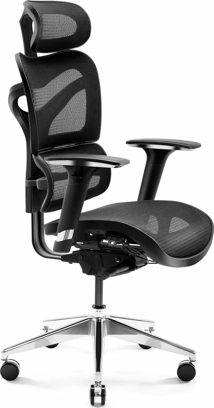Karrige zyre Diablo Chairs V-Commander, ergonomike me rregullim lartësie/tilt, 140 kg, e zezë - 1