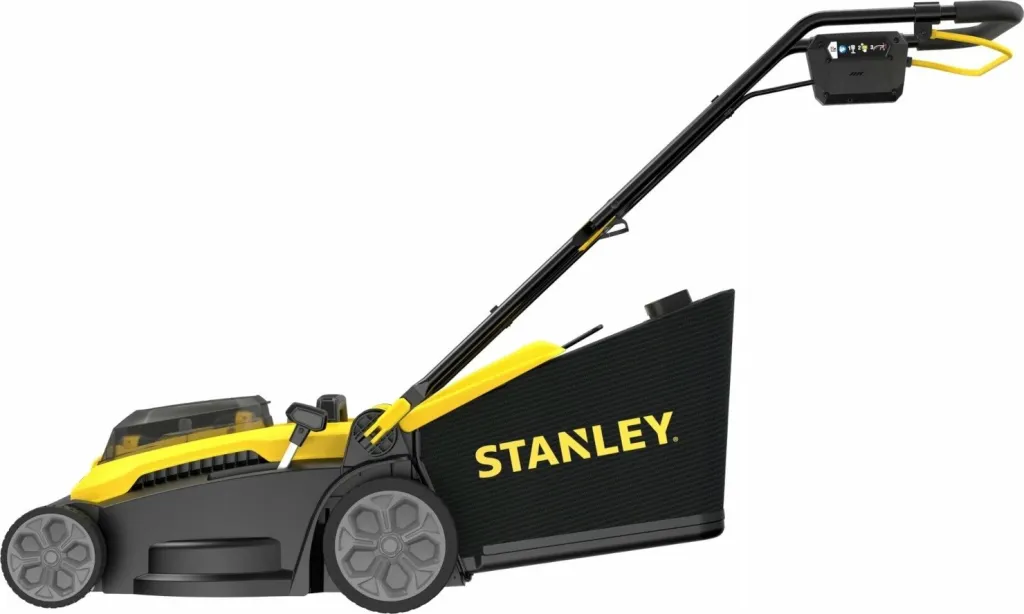 Kositëse bari me bateri Stanley SCMWP3701M2 37 cm 36V (2x18V) 2x4Ah, verdhë/zezë, set me 2 bateri + 2 karikues - 4