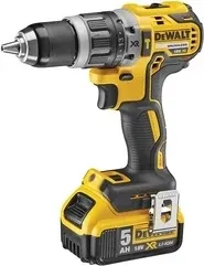 Burgji/vidhosës me bateri DeWalt DCD796P2 XR 18 V, 2x 5 Ah, brushless, me valixhe, verdhë/zi - 1