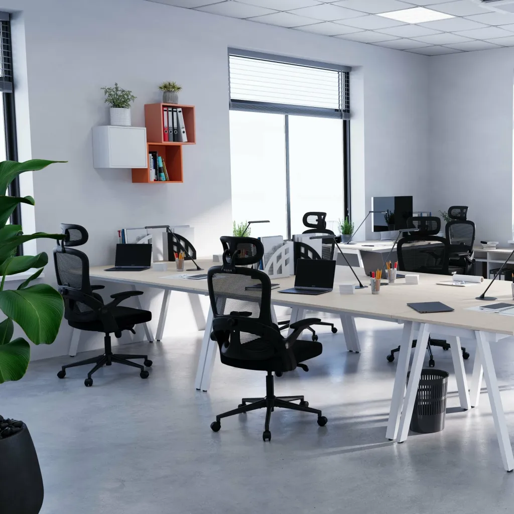 Karrige zyre ergonomike Diablo Chairs V-Light, mbështetje lumbare dinamike, 3D armrests, deri 110 kg, e zezë - 13