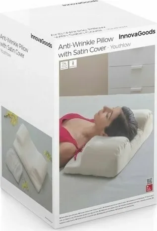 Jastëk ortopedik anti-rrudha InnovaGoods INNOVAGOODS, memory foam, 50x14x30 cm, me mbulesë sateni e heqshme, bezhë - 6