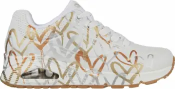 Këpucë Skechers Uno Metallic Love për femra, të bardha [Madhësia: 37]