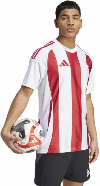 Maicë për meshkuj adidas, me vija të kuqe dhe të bardha [Madhësia: L]
