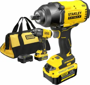 Çelës impakti Stanley SFMCF940M1 18 V 1/2" 949 Nm, 1x bateri 4 Ah, me valixhe, verdhë/zi
