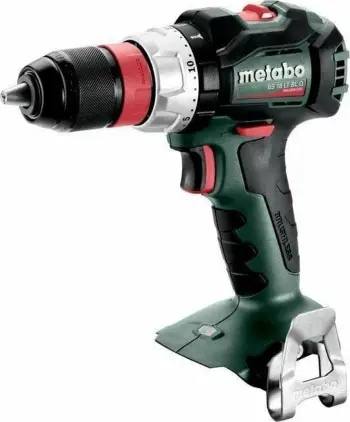 Vidho-trapan me bateri Metabo BS 18 LT BL Q 18 V, 2x 4 Ah bateri, me karikues, me kuti, gjelbër/zi/kuqe