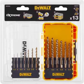 Set burgjish për metal DeWalt DT70710 Extreme 2, 13 copë (1.5–7 mm)