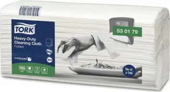 Lecka pastrimi industriale nonwoven Tork 530179, W4 Top Pack, 105 copë, e bardhë