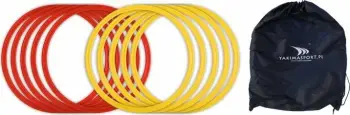 Rrota koordinimi YakimaSport 50 cm, set 12 copë, kuqe/verdhë, me çantë